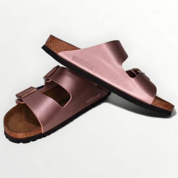 Birkenstock Arizona Birko-Flor (Copper) Women's Sandals 1023942 Size 39/US 8.0 - Picture 9 of 13